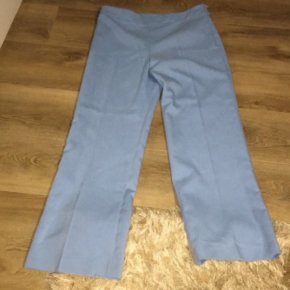 ZARA NWT HIGH WAIST BOOT VUT SKY BLUE XXL FLARE LEG TROUSERS - Picture 5 of 8